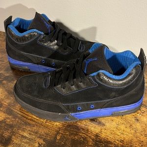 AIR JORDAN FLIPSYDE SZ. 9.5 MEN 323100-004 BLACK/BLUE